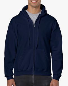 Gildan 18600 - Heavyweight Full Zip Hooded Sweat Navy