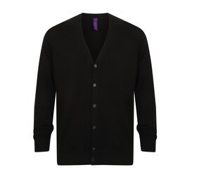 Henbury HY722 - V-button cardigan Black