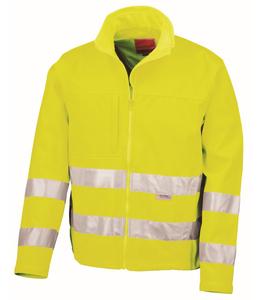 Result RS117 - Safe-Guard Hi-Vis Soft Shell Jacket Fluorescent Yellow