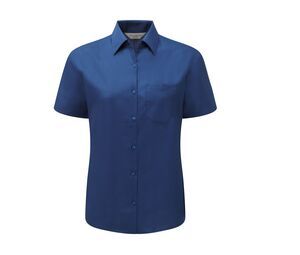 Russell Collection JZ35F - Women's Poplin Shirt Bright Royal