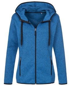 Stedman STE5950 - Knit Fleece Cardigan Active for her Blue Melange