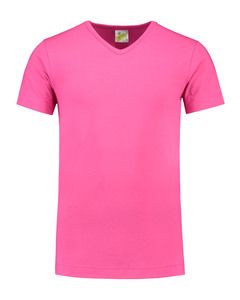 Lemon & Soda LEM1264 - T-shirt V-neck cot/elast SS for him Fuchsia