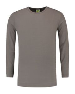 Lemon & Soda LEM1265 - T-shirt Crewneck cot/elast LS for him Pearl Grey