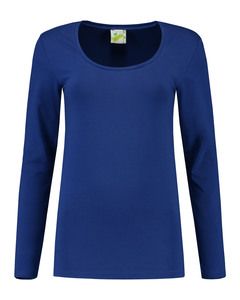 Lemon & Soda LEM1267 - T-shirt Crewneck cot/elast LS for her Royal Blue