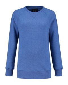 Lemon & Soda LEM3227 - Heavy Sweater Raglan Crewneck for her Royal Blue Heather