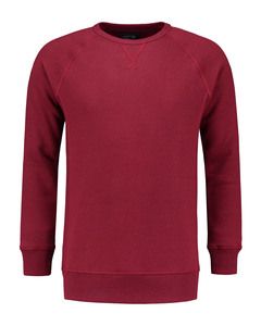 Lemon & Soda LEM3229 - Heavy Sweater Raglan Crewneck for him Cardinal Heather