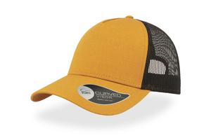 Atlantis AT085 - 5 Panel Cotton Trucker Cap Mustard/Black