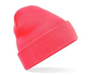 Beechfield BF045 - Beanie with Flap Fluorescent Pink