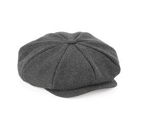 Beechfield BF628 - Heritage newsboy cap Charcoal Herringbone