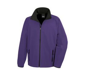 Result RS231 - Men's Fleece Jacket Zipped Pockets Purple/ Black