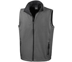 Result RS232 - Men's Sleeveless Fleece Charcoal/ Black