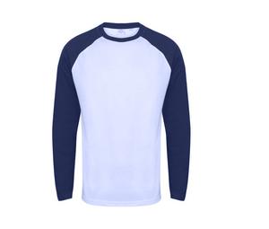 SF Men SF271 - Baseball long-sleeved T-shirt White/ Oxford Navy