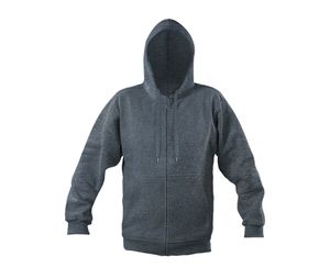 Starworld SW260 - Men's Hooded Sweatshirt with Kangaroo Pockets Dark Heather