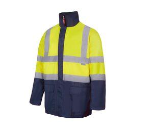 VELILLA V6003 - Parka 4 in 1 bicolor high visibility Fluo Yellow / Navy