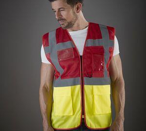 Yoko YK820 - High visibility mesh vest Hi Vis Orange/Grey