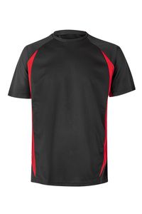 Velilla 105501 - TWO-TONE TECHNICAL T-SHIRT Black/Red