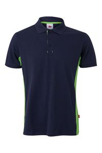 Velilla 105504 - SS TWO-TONE POLO NAVY BLUE/LIME GREEN