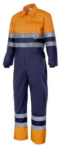 Velilla 151 - HV TWO-TONE OVERALL MARINE BLUE/HI-VIS ORANGE