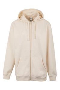 Mukua SF270U - ZIPPED HOOD SWEATSHIRT Ivory