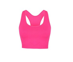 SF Women SK235 - LADIES WORK OUT CROPPED TOP Neon Pink