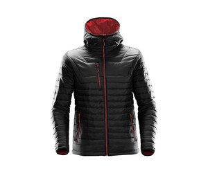 STORMTECH SHAFP1 - Men's hooded down jacket Black/ True Red