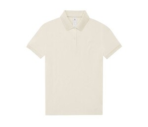 B&C BCW461 - Short-sleeved high density fine piqué polo shirt Off White